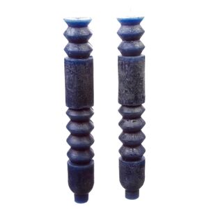 Pottery Barn 10 inch tall taper candles modern contemporary blue wax home decor